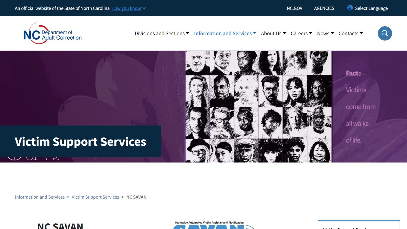 Victim Support Services | NC DAC